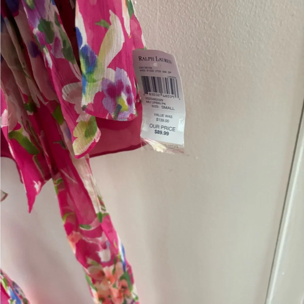 Ralph Lauren Pink Floral Blouse - Picture 5 of 5